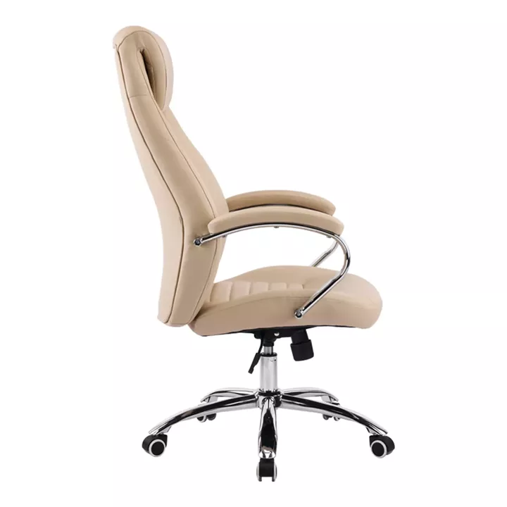 Manager chair Sonar pakoworld beige pu 61x57x120-128cm