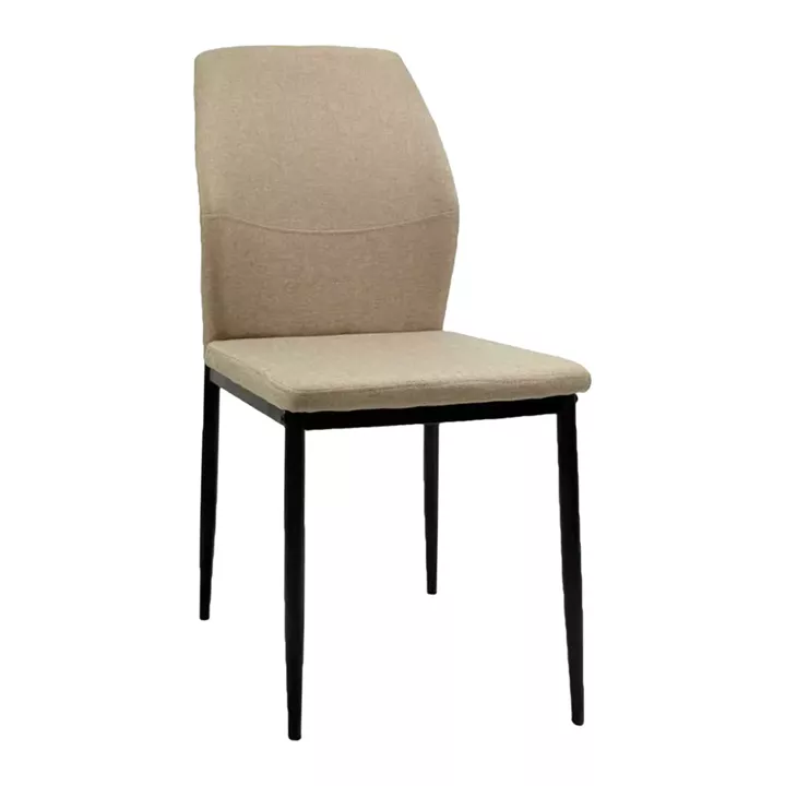 ΚΑΡΕΚΛΑ ΤΡΑΠΕΖΑΡΙΑΣ DIAZ HM18346.04 ΜΠΕΖ ΥΦΑΣΜΑ-ΜΕΤΑΛΛΙΚΑ ΠΟΔΙΑ ΜΑΥΡΑ 41,5x52x87Υεκ.