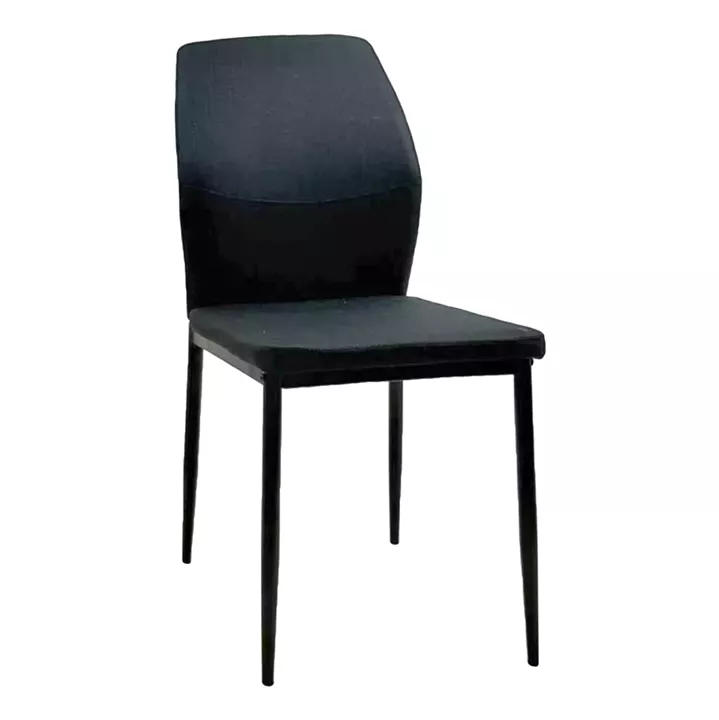 DINING CHAIR DIAZ HM18346.02 BLACK FABRIC & METAL LEGS 41,5x52x87Hcm.