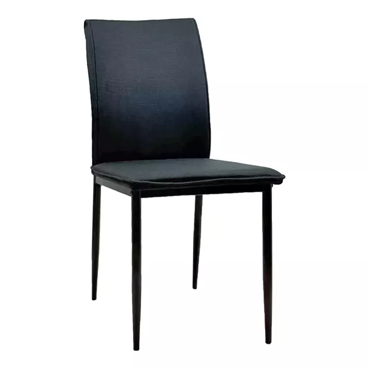 DINING CHAIR PERKY HM18347.02 BLACK FABRIC & METAL LEGS 42x58x89.5Hcm.
