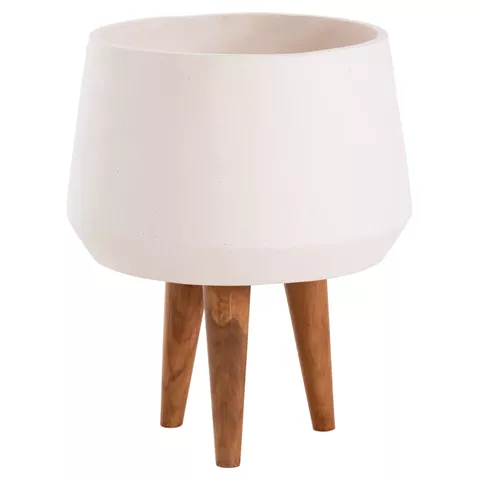 ΓΛΑΣΤΡΑ ΕΣΩΤ.ΧΩΡΟΥ QUAN HM4680.02M FIBER CEMENT ΛΕΥΚΟ--ΒΑΣΗ TEAK Φ35x50Υεκ