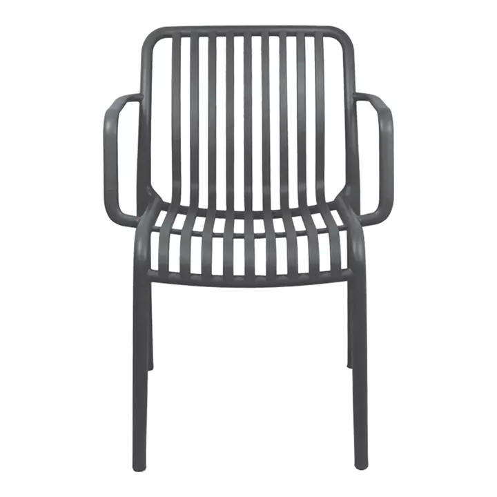 Πολυθρόνα Zoi pakoworld pp ανθρακί 55.5x57.5x79εκ