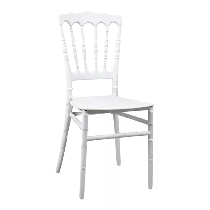 Καρέκλα Napoleon pakoworld pp λευκή 38,5x46,5x89εκ