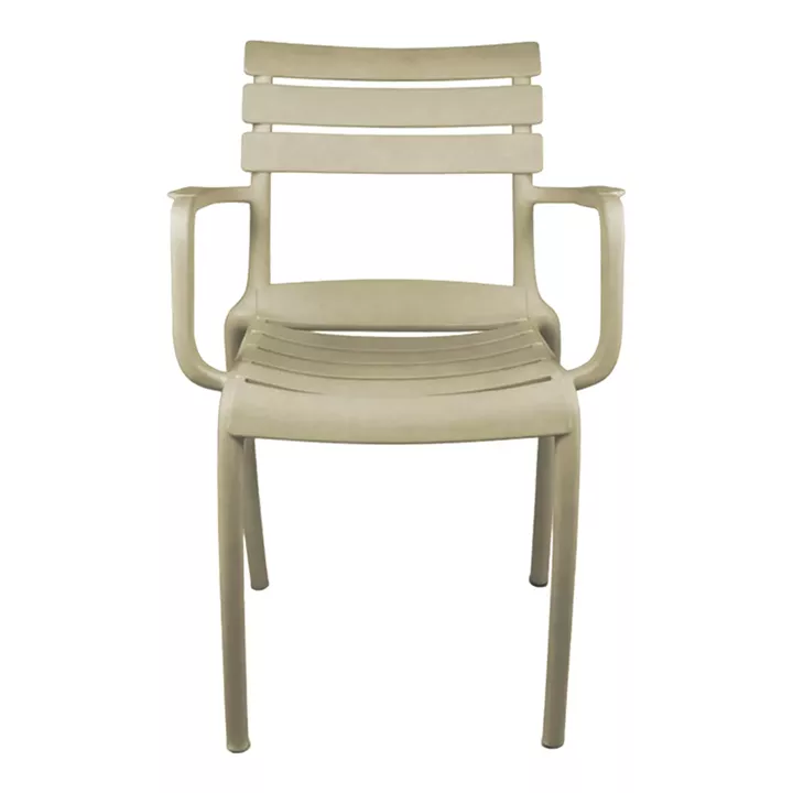 Πολυθρόνα Almea pakoworld στοιβαζόμενη pp cappuccino 58x56x82εκ