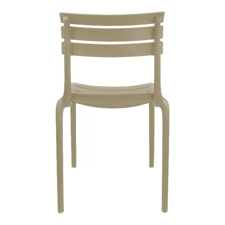 Stackable chair Almea pakoworld pp cappuccino 42.5x55.5x82cm
