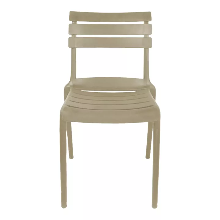 Stackable chair Almea pakoworld pp cappuccino 42.5x55.5x82cm