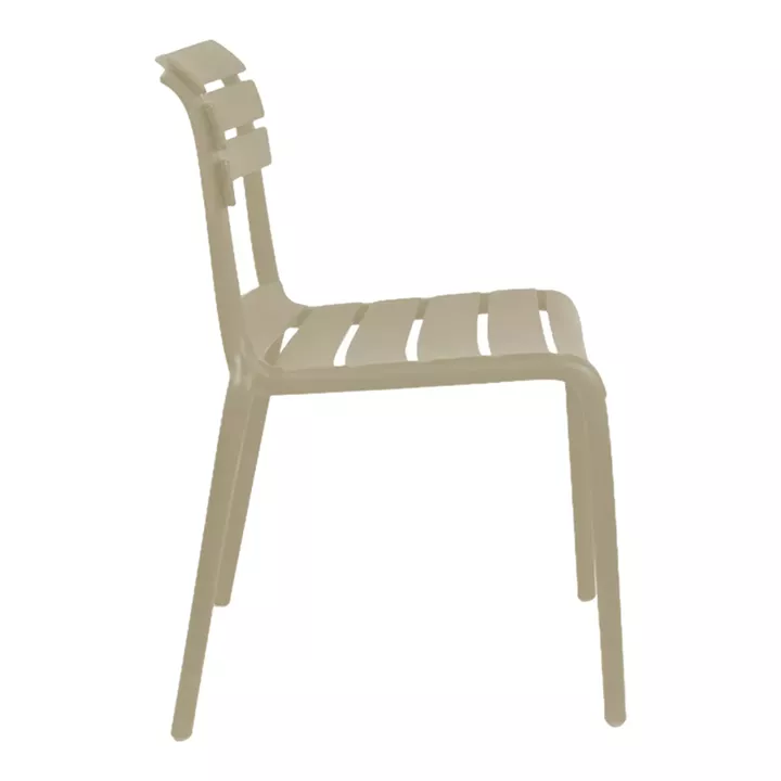 Stackable chair Almea pakoworld pp cappuccino 42.5x55.5x82cm