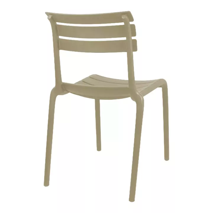 Stackable chair Almea pakoworld pp cappuccino 42.5x55.5x82cm