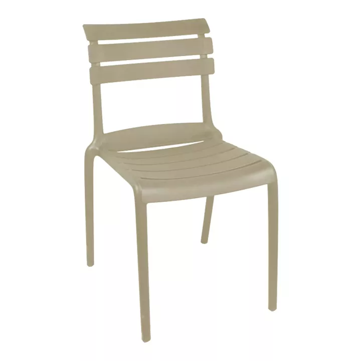 Stackable chair Almea pakoworld pp cappuccino 42.5x55.5x82cm