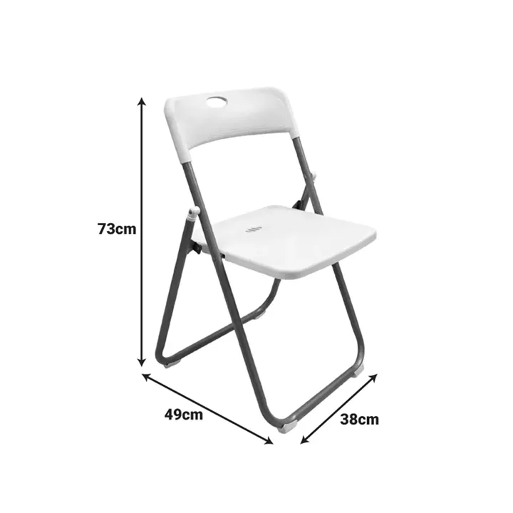 Folding chair Edison pakoworld white 38x49x73cm