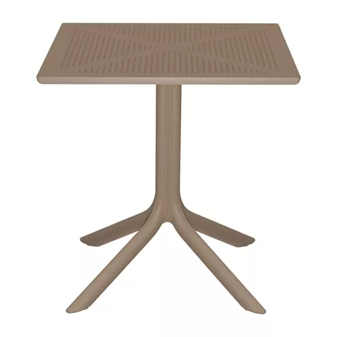 Τραπέζι Groovy pakoworld pp διατρητο cappuccino 60x60x76εκ