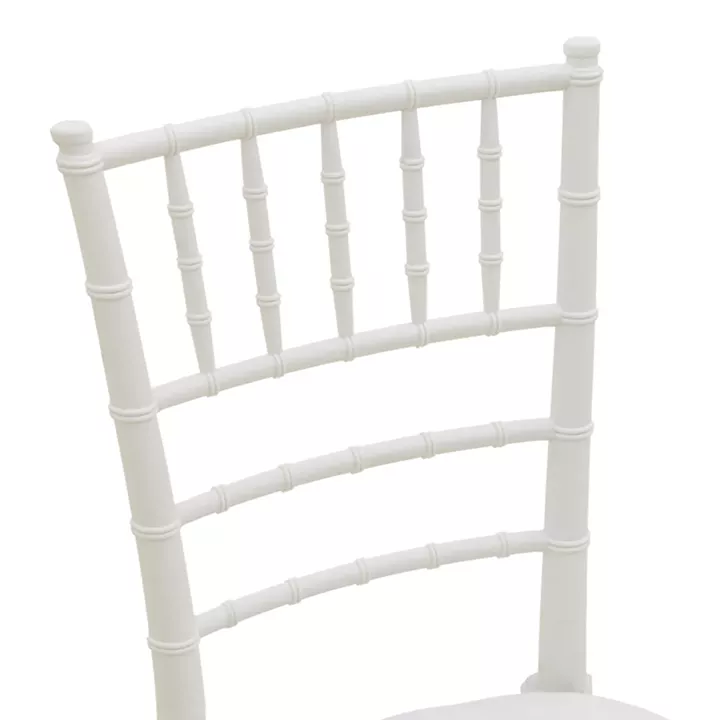 Tiffany I chair pakoworld with cushion pp in white color 39.5x46.5x87cm