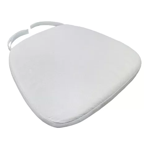 Μαξιλάρι αδιάβροχο Tiffany I pakoworld ύφασμα σε λευκή απόχρωση 39.5x38x2.5εκ