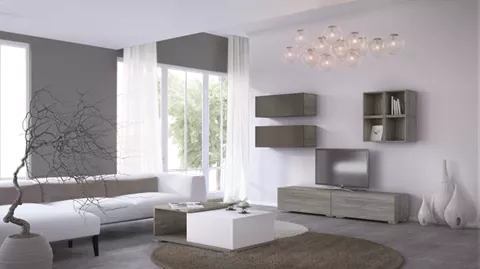 TV SMART 1Α σταχτί - λάκα γκρι