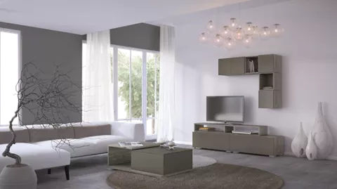 TV SMART 1Β σταχτί - λάκα γκρι