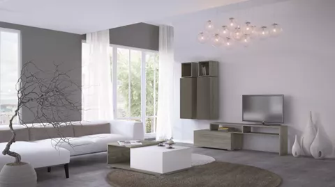 TV SMART 1C σταχτί - λάκα γκρι