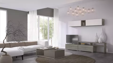 TV SMART 1D σταχτί - λευκό