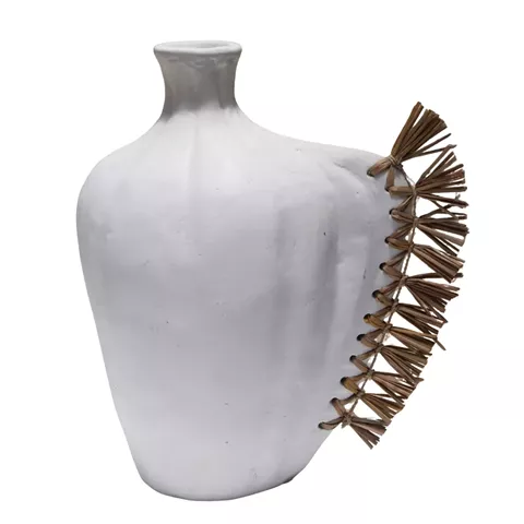 ΕΠΙΤΡΑΠΕΖΙΟ ΔΙΑΚΟΣΜΗΤΙΚΟ JEBB HM4689.02 ΛΕΥΚΗ ΤΕΡΑΚΟΤΑ & GRASS--23.5x16x33Υεκ.