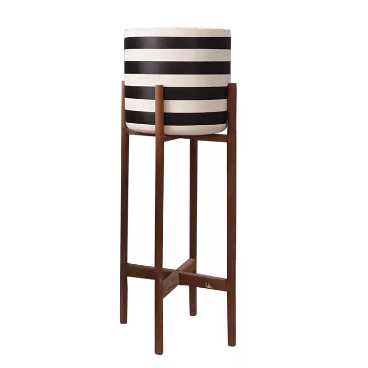 ΓΛΑΣΤΡΑ-ΚΑΣΠΟ ΕΣΩΤ.ΧΩΡΟΥ RENTIL HM4683L FIBER CEMENT ΛΕΥΚΟ/ΜΑΥΡΟ--ΒΑΣΗ TEAK Φ25x65Υεκ