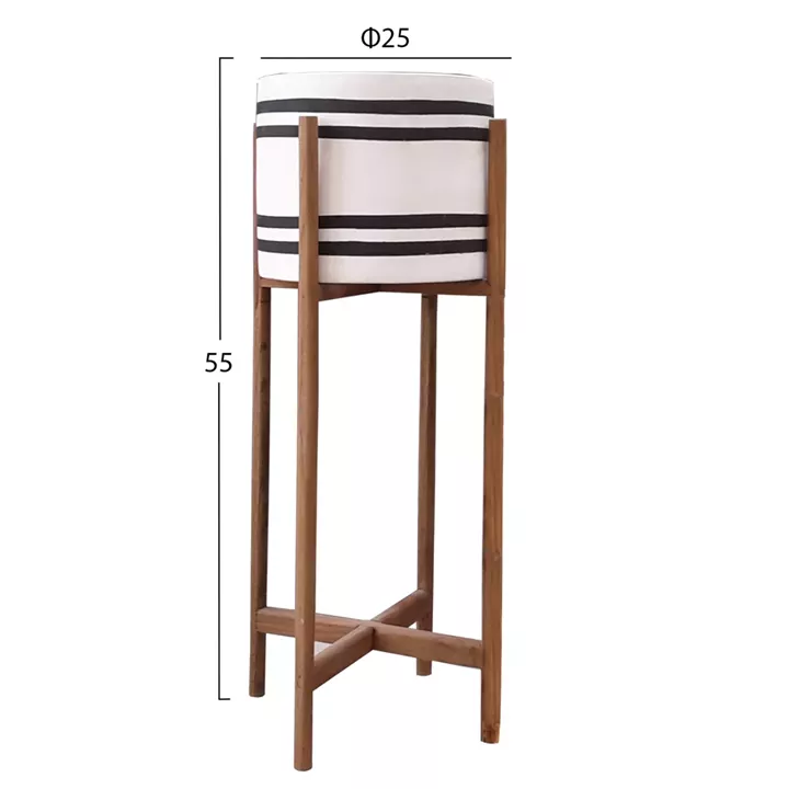 ΓΛΑΣΤΡΑ-ΚΑΣΠΟ ΕΣΩΤ.ΧΩΡΟΥ RENTIL HM4683M FIBER CEMENT ΛΕΥΚΟ/ΜΑΥΡΟ--ΒΑΣΗ TEAK Φ25x55Υεκ