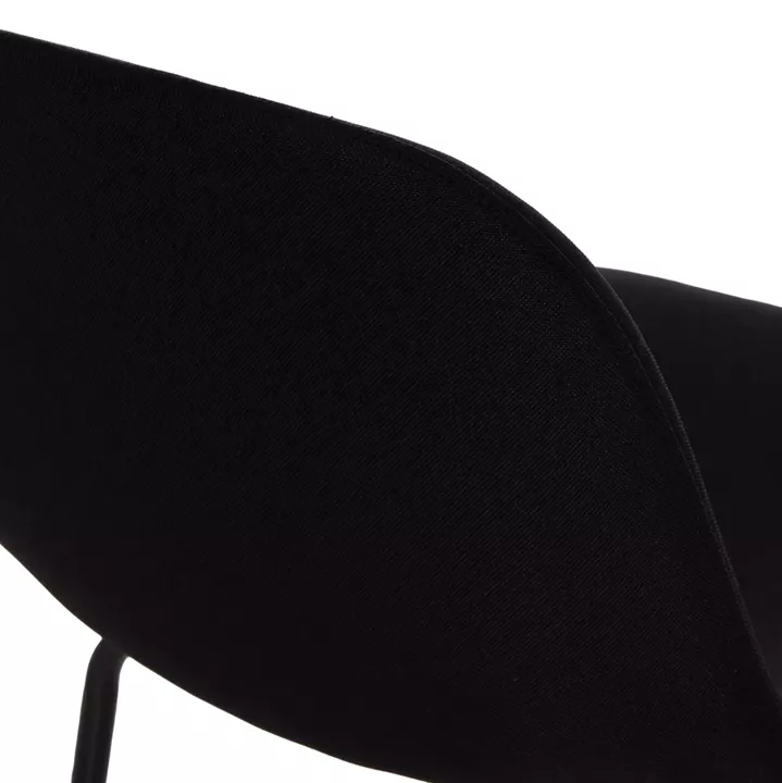 BAR STOOL VINCENT HM9298.24 MEDIUM HEIGHT-BLACK FABRIC-METAL LEGS 43x50x92.5Hcm.