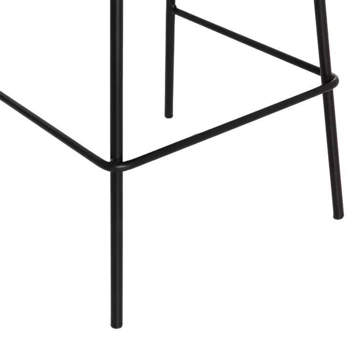 BAR STOOL VINCENT HM9298.24 MEDIUM HEIGHT-BLACK FABRIC-METAL LEGS 43x50x92.5Hcm.