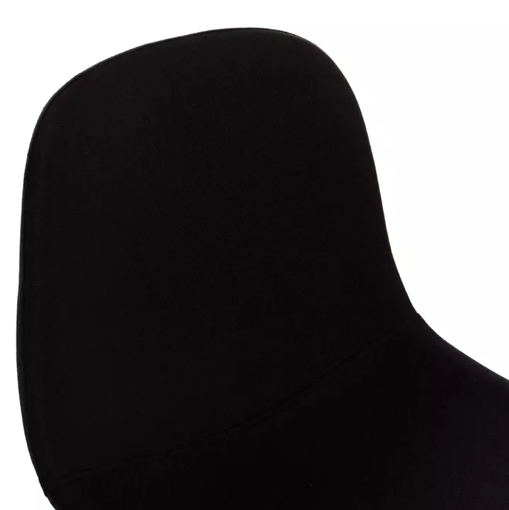 BAR STOOL VINCENT HM9298.24 MEDIUM HEIGHT-BLACK FABRIC-METAL LEGS 43x50x92.5Hcm.