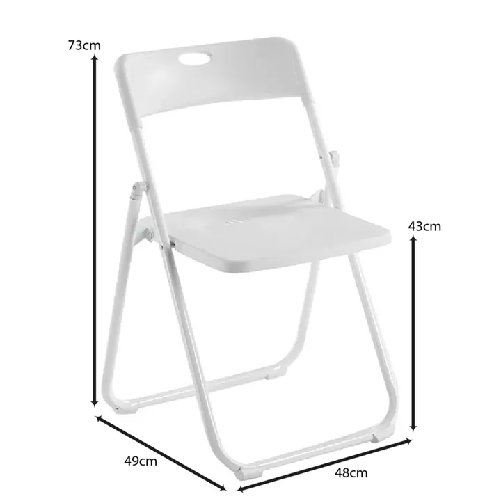 WENDY Καρέκλα Πτυσσόμενη, Μέταλλο Βαφή Άσπρο, PP Απόχρωση Άσπρο