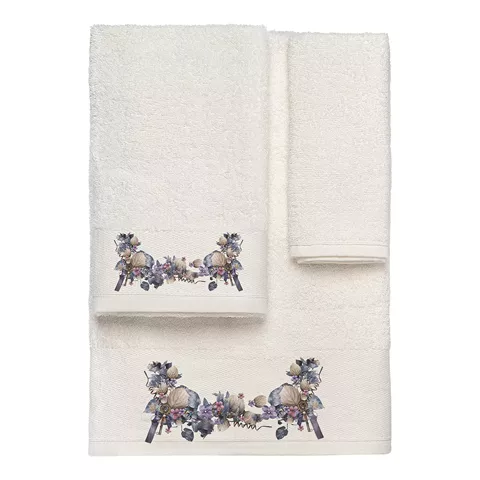 Beauty Home Σετ πετσέτες 3τμχ με εκτύπωση Art 3552 (30x50+50x90+70x140) Εκρού