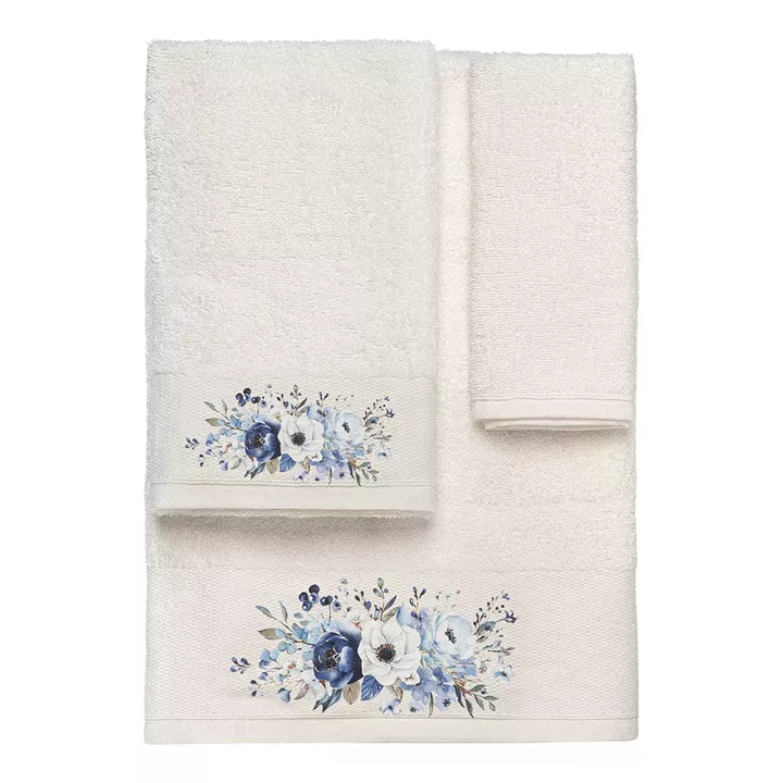 Beauty Home Σετ πετσέτες 3τμχ με εκτύπωση Art 3553 (30x50+50x90+70x140) Εκρού
