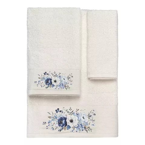 Beauty Home Σετ πετσέτες 3τμχ με εκτύπωση Art 3553 (30x50+50x90+70x140) Εκρού