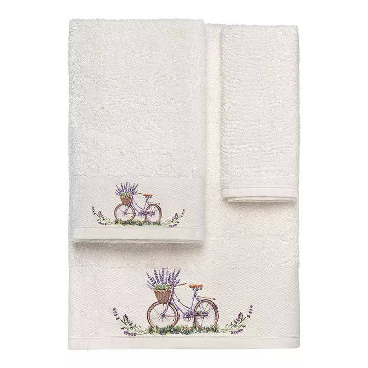 Beauty Home Σετ πετσέτες 3τμχ με εκτύπωση Art 3556 (30x50+50x90+70x140) Εκρού