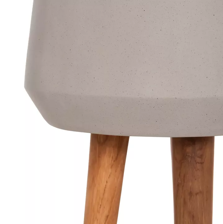 ΓΛΑΣΤΡΑ ΕΣΩΤ.ΧΩΡΟΥ QUAN HM4680.03L FIBER CEMENT ΓΚΡΙ--ΒΑΣΗ TEAK Φ38x62Υεκ