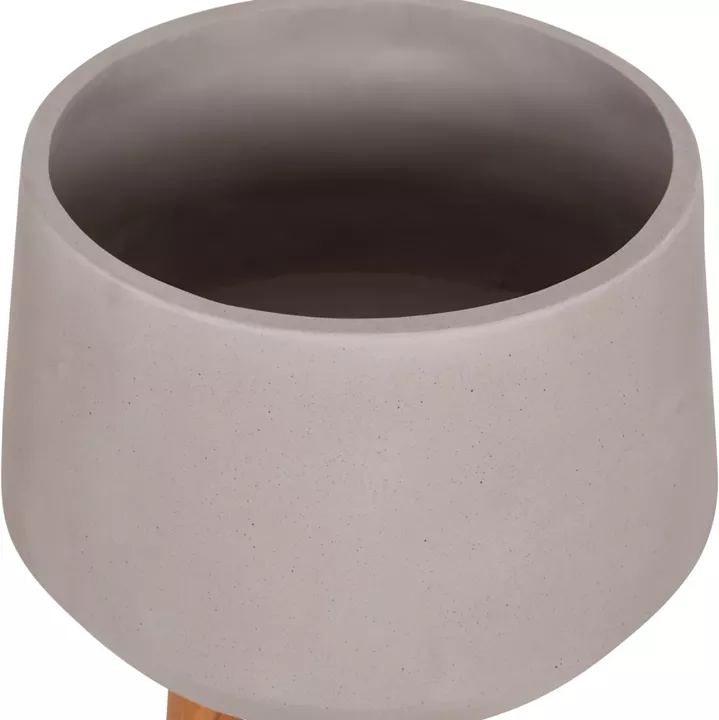 ΓΛΑΣΤΡΑ ΕΣΩΤ.ΧΩΡΟΥ QUAN HM4680.03L FIBER CEMENT ΓΚΡΙ--ΒΑΣΗ TEAK Φ38x62Υεκ