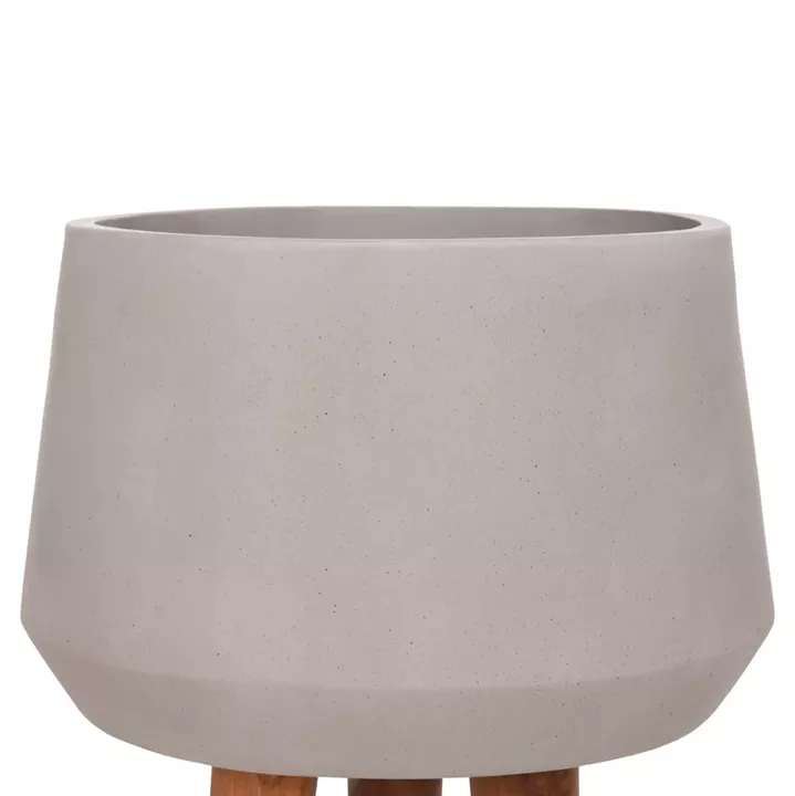 ΓΛΑΣΤΡΑ ΕΣΩΤ.ΧΩΡΟΥ QUAN HM4680.03L FIBER CEMENT ΓΚΡΙ--ΒΑΣΗ TEAK Φ38x62Υεκ