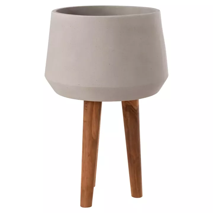 ΓΛΑΣΤΡΑ ΕΣΩΤ.ΧΩΡΟΥ QUAN HM4680.03L FIBER CEMENT ΓΚΡΙ--ΒΑΣΗ TEAK Φ38x62Υεκ