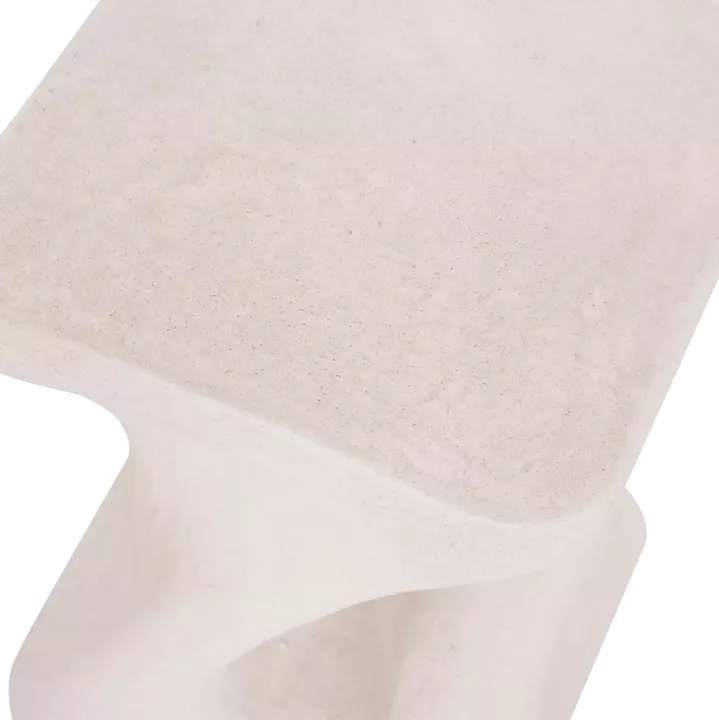 ΣΚΑΜΠΟ ΤΕΤΡΑΓΩΝΟ SANTORINI HM18337 ΠΟΛΥΡΗΤΙΝΗ--ΥΠΟΛΕΥΚΟ ΧΡΩΜΑ 30x30x45Yεκ