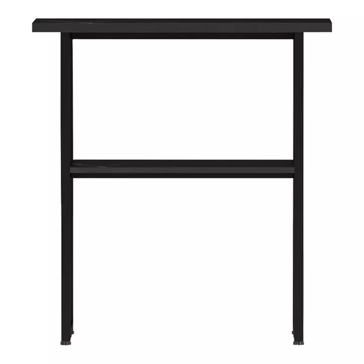 Κονσόλα Solain pakoworld μαύρο εφε μαρμάρου-μαύρο μέταλλο 79x29x85εκ