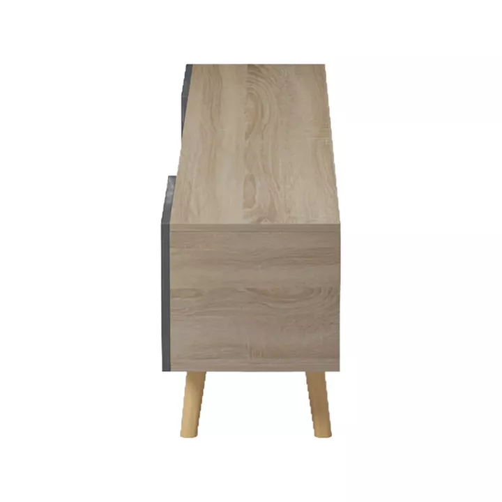 Έπιπλο τηλεόρασης Osclo pakoworld sonoma-ανθρακί 160x30x53.5εκ