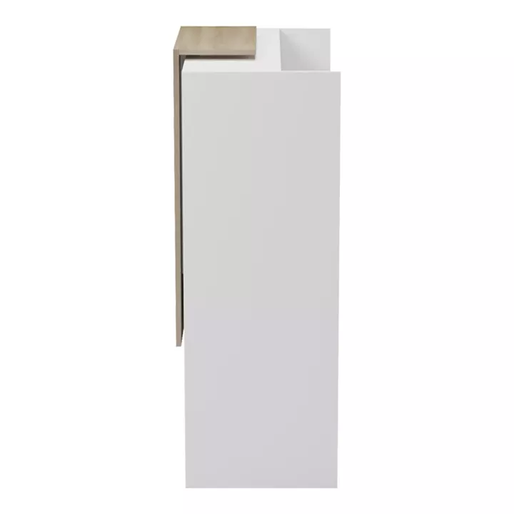 Γραφείο reception Zowel pakoworld με led λευκό - sonoma 90x40x110εκ