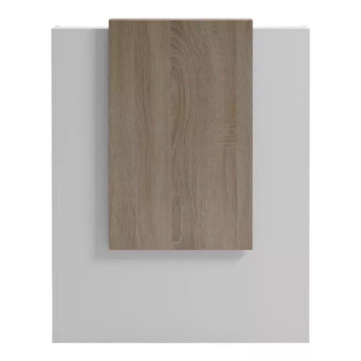 Γραφείο reception Zowel pakoworld με led λευκό - sonoma 90x40x110εκ