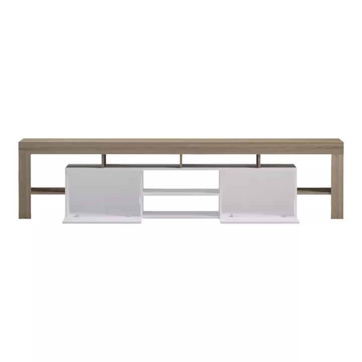 Έπιπλο τηλεόρασης Liner pakoworld sonoma-λευκό 210x40x50εκ