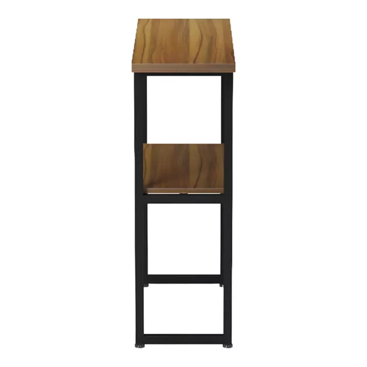 Κονσόλα Solain pakoworld καρυδί-μαύρο μέταλλο 79x29x85εκ