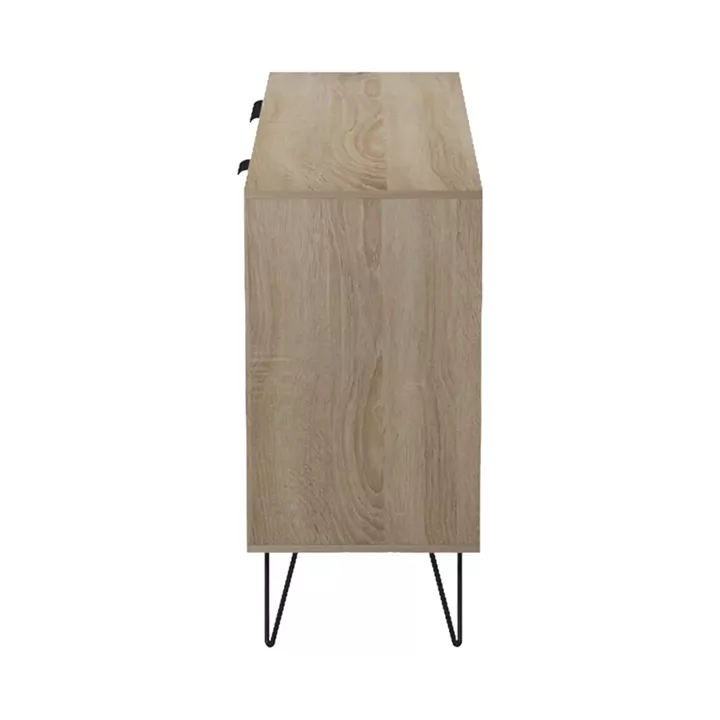 Μπουφές Balain pakoworld sonoma-γκρι μπεζ όψη μαρμάρου 142x35.5x83εκ