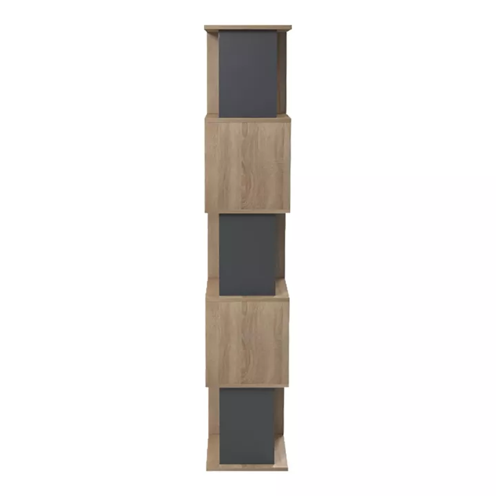 Βιβλιοθήκη Cubik pakoworld sonoma- ανθρακί 35x30x161εκ