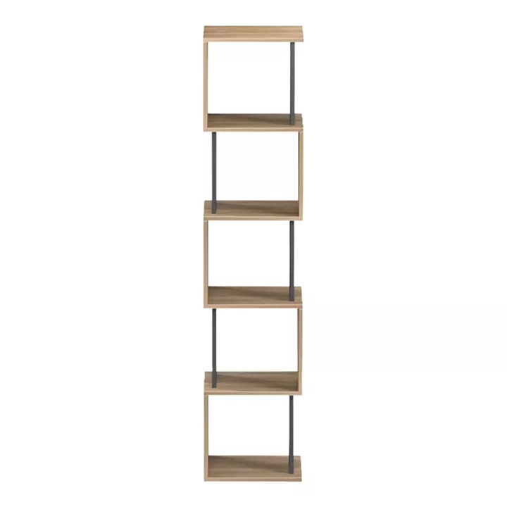 Βιβλιοθήκη Cubik pakoworld sonoma- ανθρακί 35x30x161εκ