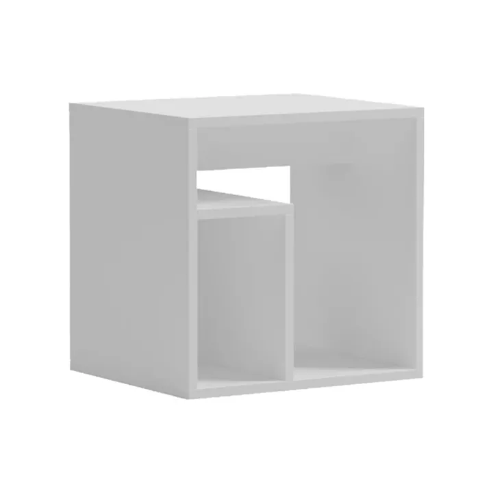 Doublo side table pakoworld white 40x35x40cm
