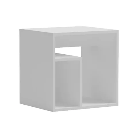 Doublo side table pakoworld white 40x35x40cm