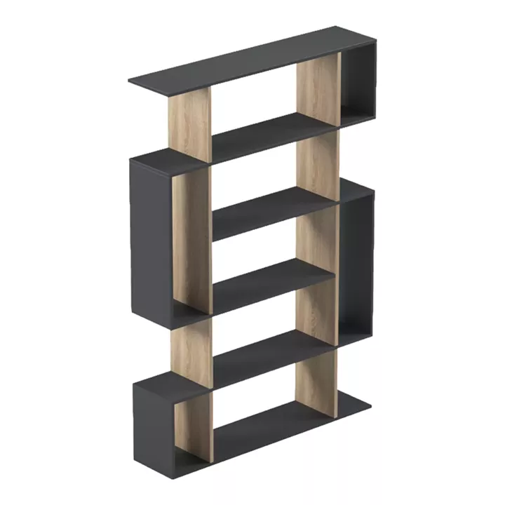 Mito pakoworld anthracite-sonoma bookcase 108.5x25x161cm