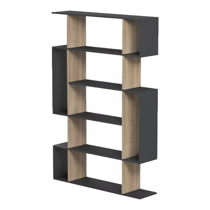Mito pakoworld anthracite-sonoma bookcase 108.5x25x161cm